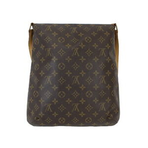 Louis Vuitton Musette Monogram Bag Brown Shoulder Canvas Crossbody Leather Brown